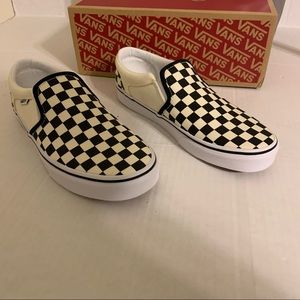 Vans Asher Checkerboard Slip On Skate Shoes Size M 9/W 10.5 New in Box